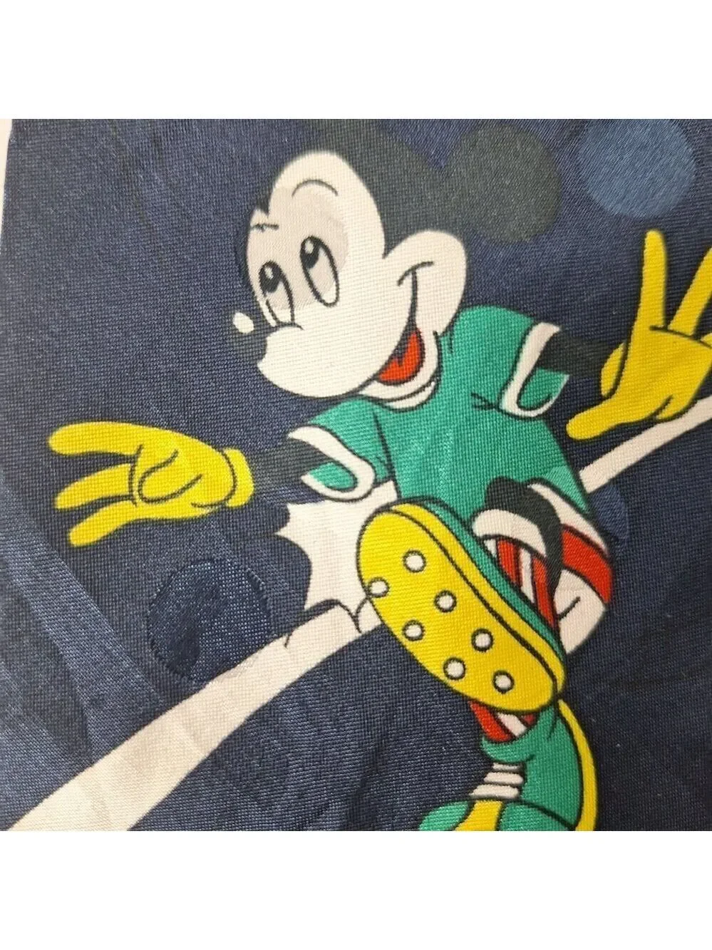 Disney Mickey Unlimited Soccer Necktie Italy Vintage